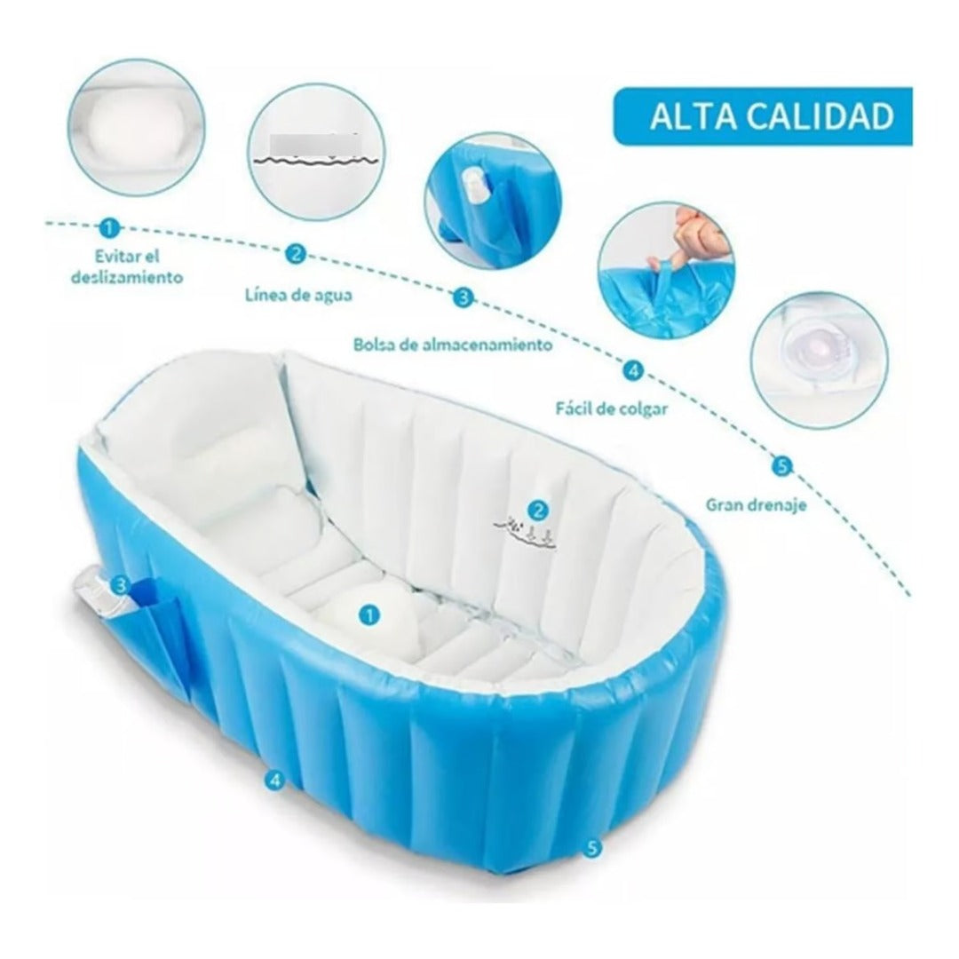 BAÑERA INFLABLE PORTÁTIL PARA BEBÉS